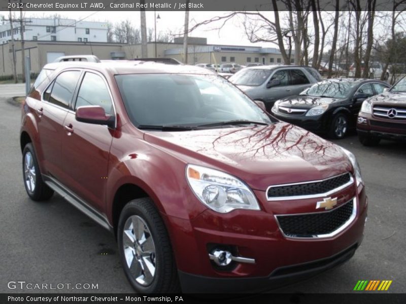 Cardinal Red Metallic / Jet Black 2012 Chevrolet Equinox LT AWD
