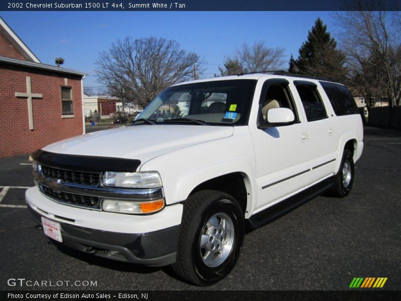 Summit White / Tan 2002 Chevrolet Suburban 1500 LT 4x4