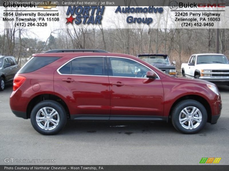 Cardinal Red Metallic / Jet Black 2012 Chevrolet Equinox LT AWD