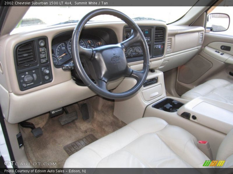Summit White / Tan 2002 Chevrolet Suburban 1500 LT 4x4