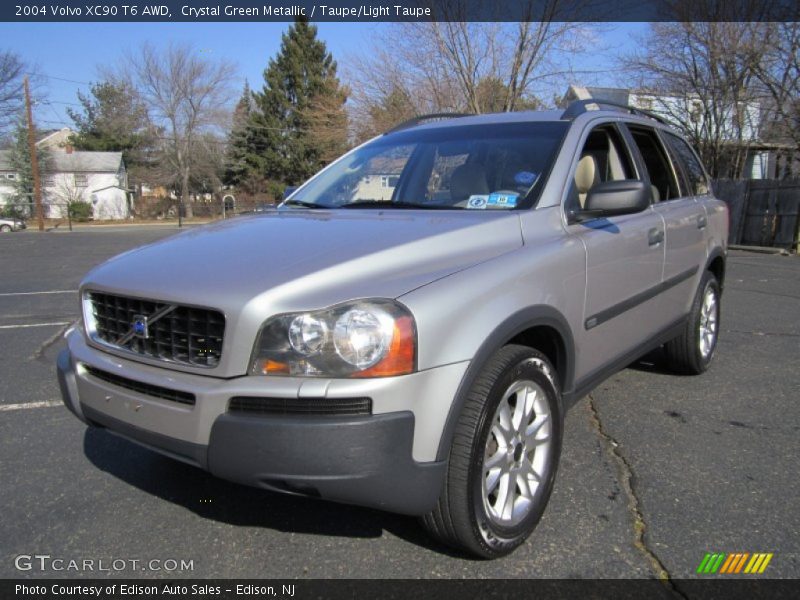 Crystal Green Metallic / Taupe/Light Taupe 2004 Volvo XC90 T6 AWD