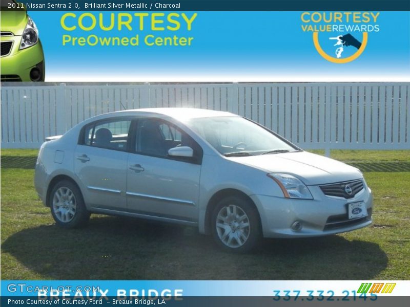 Brilliant Silver Metallic / Charcoal 2011 Nissan Sentra 2.0