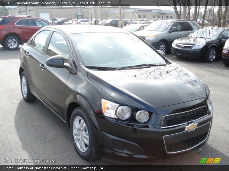 Black / Jet Black/Dark Titanium 2012 Chevrolet Sonic LS Sedan
