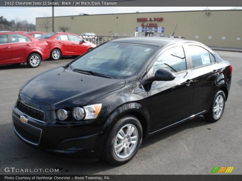 Black / Jet Black/Dark Titanium 2012 Chevrolet Sonic LS Sedan