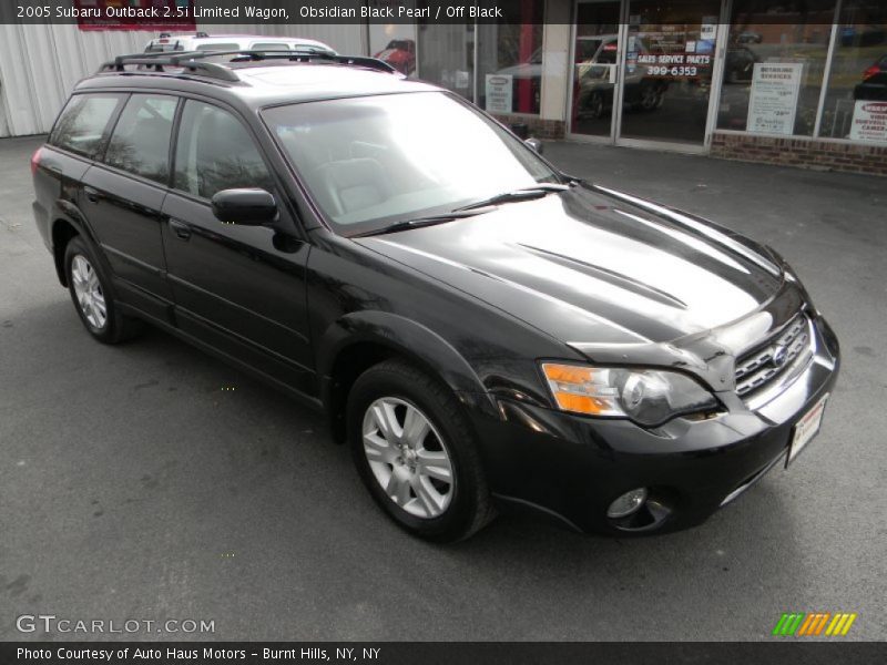 Obsidian Black Pearl / Off Black 2005 Subaru Outback 2.5i Limited Wagon