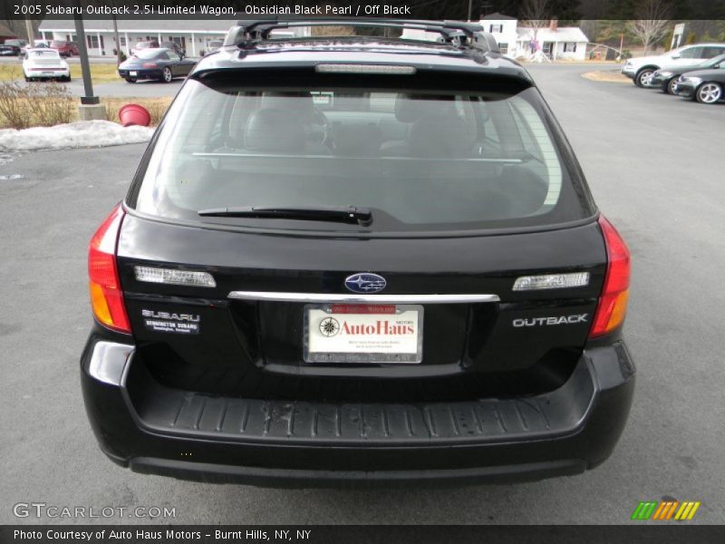 Obsidian Black Pearl / Off Black 2005 Subaru Outback 2.5i Limited Wagon