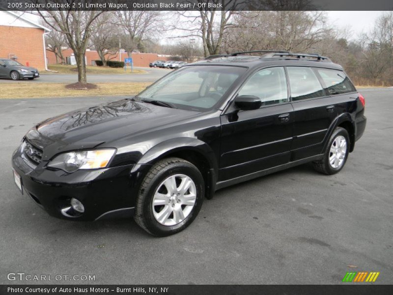 Obsidian Black Pearl / Off Black 2005 Subaru Outback 2.5i Limited Wagon