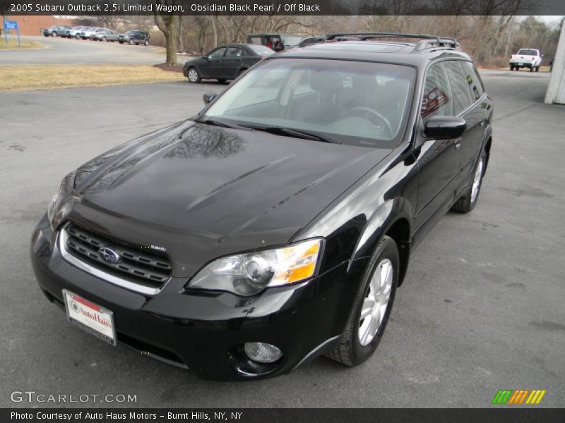 Obsidian Black Pearl / Off Black 2005 Subaru Outback 2.5i Limited Wagon