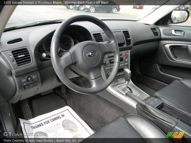 Obsidian Black Pearl / Off Black 2005 Subaru Outback 2.5i Limited Wagon