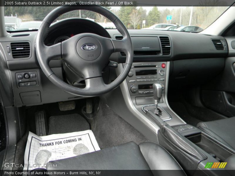 Obsidian Black Pearl / Off Black 2005 Subaru Outback 2.5i Limited Wagon