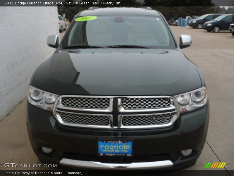 Natural Green Pearl / Black/Tan 2011 Dodge Durango Citadel 4x4