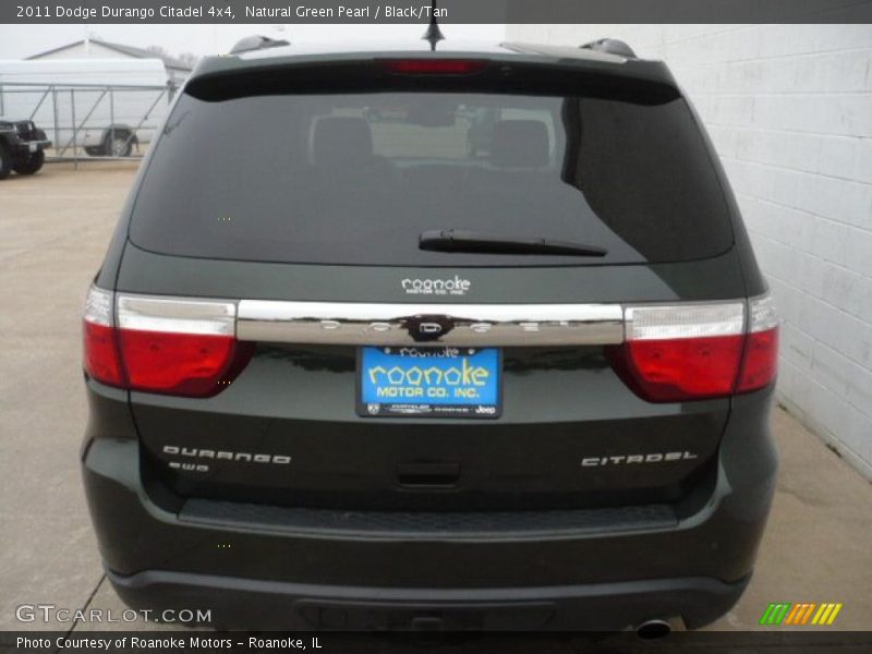 Natural Green Pearl / Black/Tan 2011 Dodge Durango Citadel 4x4