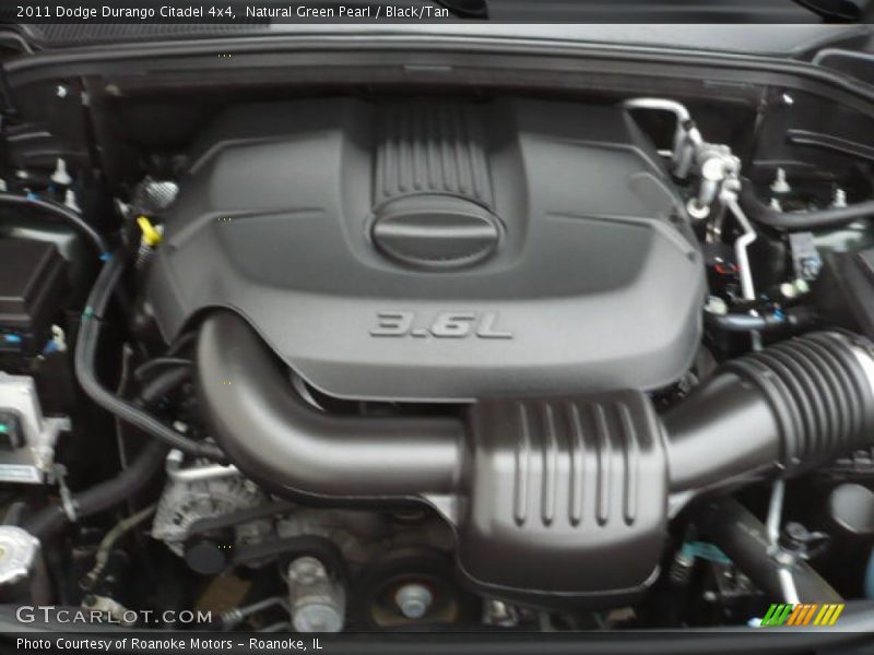 Natural Green Pearl / Black/Tan 2011 Dodge Durango Citadel 4x4