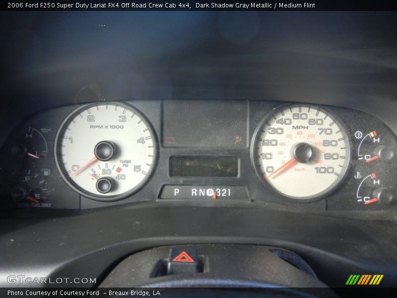 Dark Shadow Gray Metallic / Medium Flint 2006 Ford F250 Super Duty Lariat FX4 Off Road Crew Cab 4x4