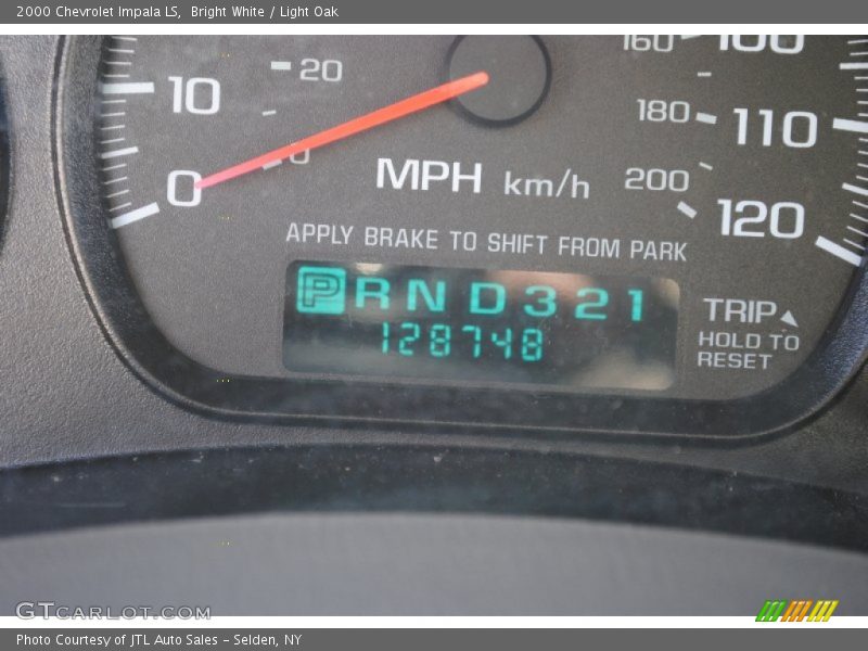 Bright White / Light Oak 2000 Chevrolet Impala LS