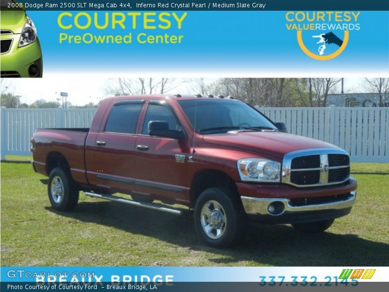 Inferno Red Crystal Pearl / Medium Slate Gray 2008 Dodge Ram 2500 SLT Mega Cab 4x4
