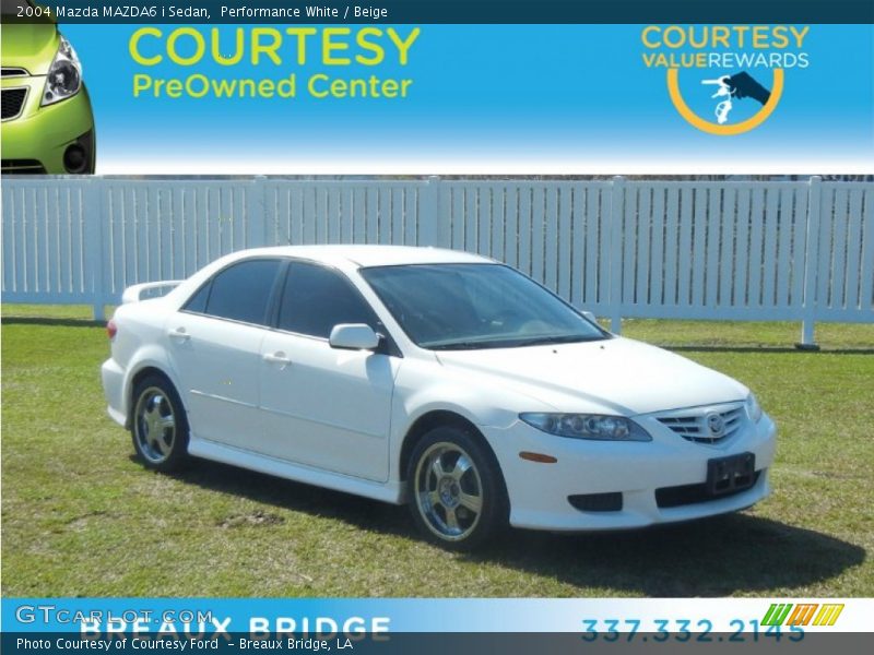 Performance White / Beige 2004 Mazda MAZDA6 i Sedan