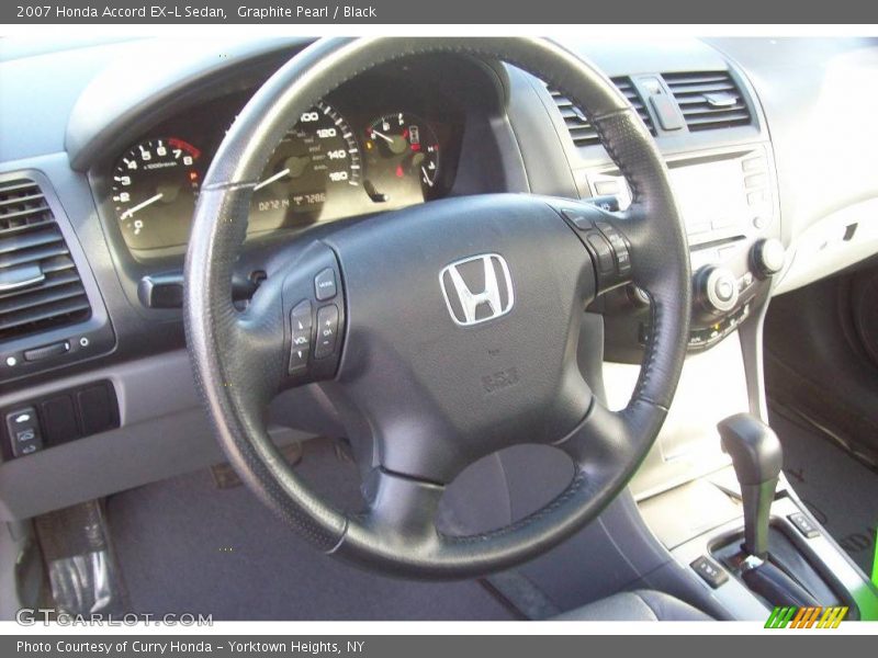 Graphite Pearl / Black 2007 Honda Accord EX-L Sedan