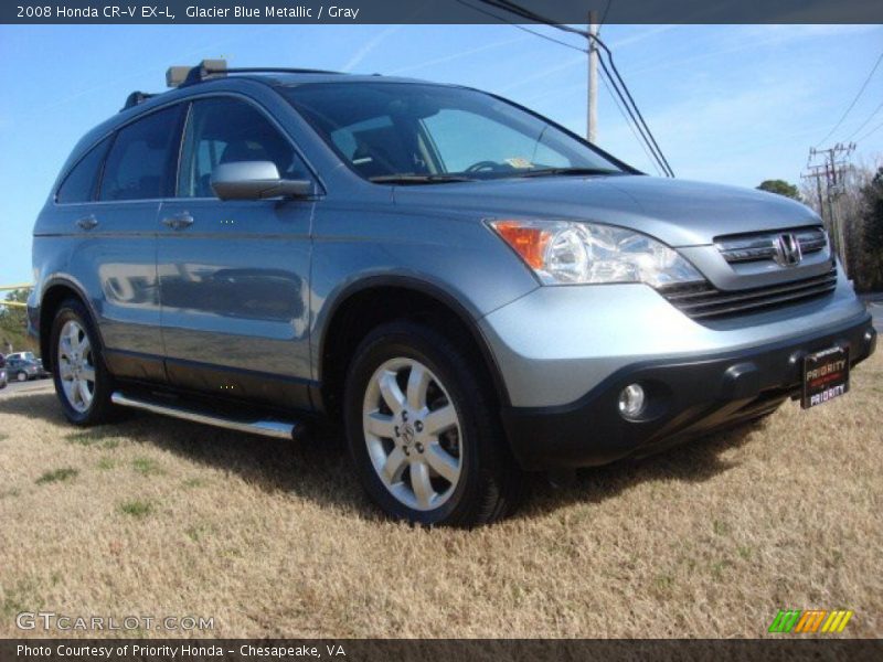 Glacier Blue Metallic / Gray 2008 Honda CR-V EX-L