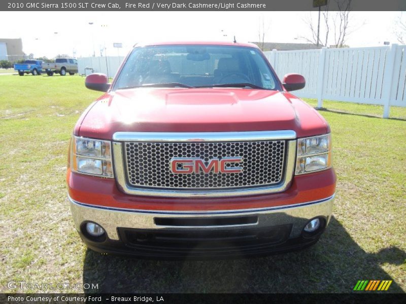 Fire Red / Very Dark Cashmere/Light Cashmere 2010 GMC Sierra 1500 SLT Crew Cab