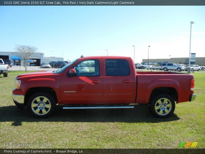 Fire Red / Very Dark Cashmere/Light Cashmere 2010 GMC Sierra 1500 SLT Crew Cab