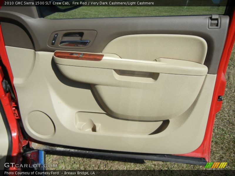 Fire Red / Very Dark Cashmere/Light Cashmere 2010 GMC Sierra 1500 SLT Crew Cab