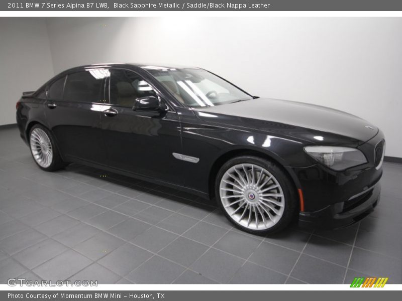 Black Sapphire Metallic / Saddle/Black Nappa Leather 2011 BMW 7 Series Alpina B7 LWB