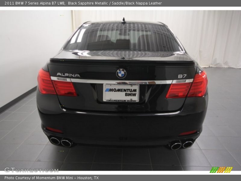 Black Sapphire Metallic / Saddle/Black Nappa Leather 2011 BMW 7 Series Alpina B7 LWB