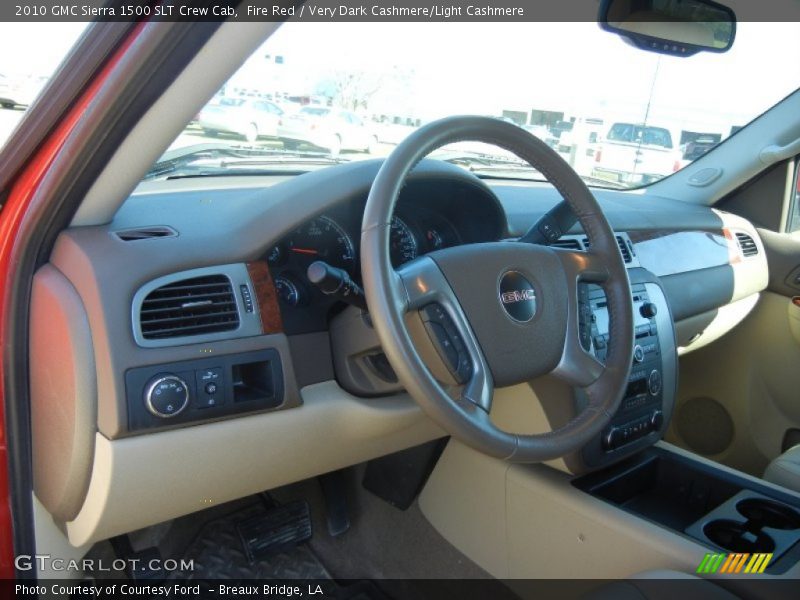 Fire Red / Very Dark Cashmere/Light Cashmere 2010 GMC Sierra 1500 SLT Crew Cab