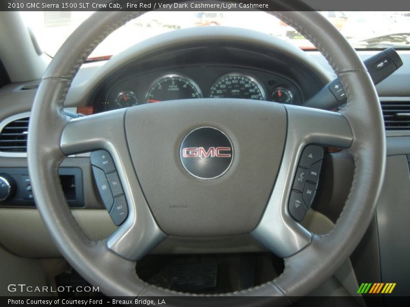Fire Red / Very Dark Cashmere/Light Cashmere 2010 GMC Sierra 1500 SLT Crew Cab