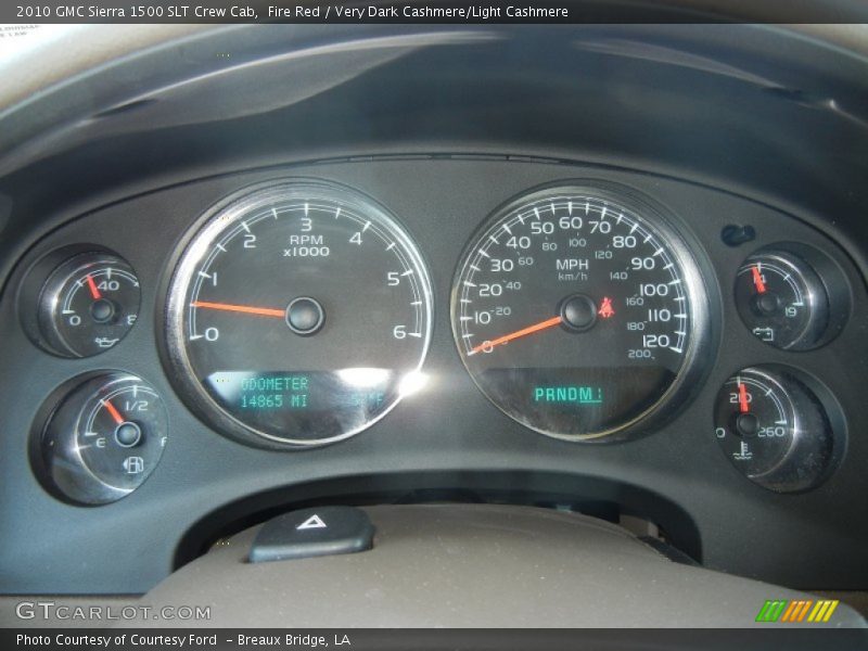 Fire Red / Very Dark Cashmere/Light Cashmere 2010 GMC Sierra 1500 SLT Crew Cab
