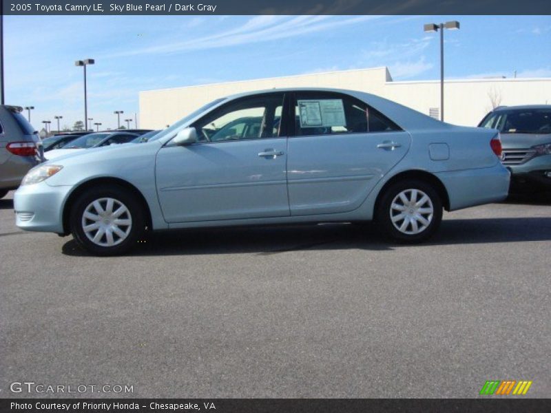 Sky Blue Pearl / Dark Gray 2005 Toyota Camry LE