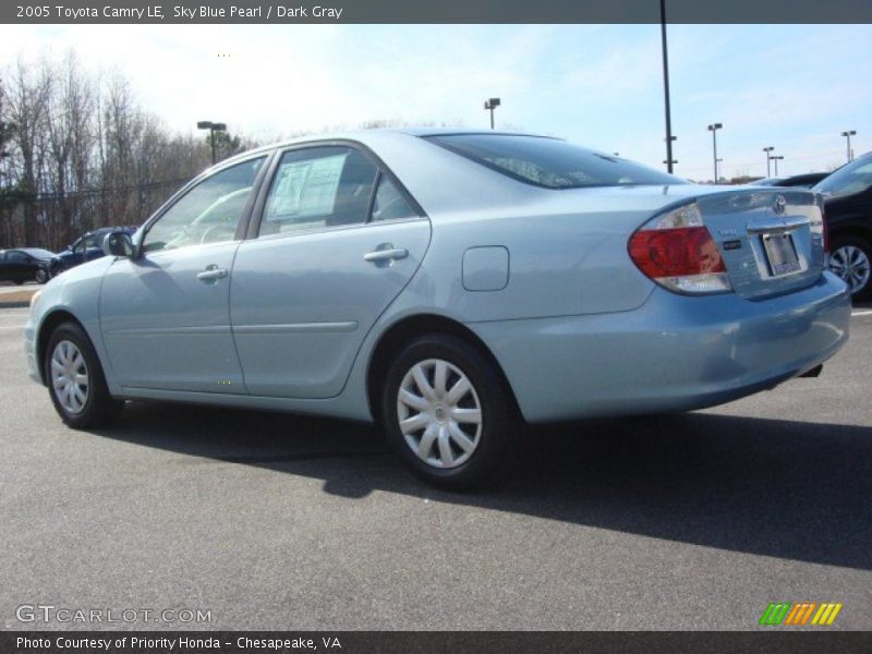 Sky Blue Pearl / Dark Gray 2005 Toyota Camry LE