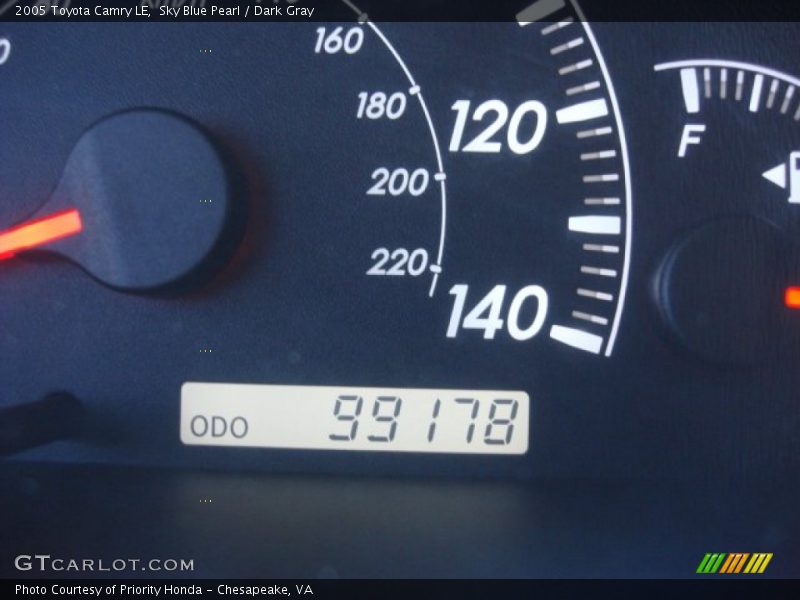 Sky Blue Pearl / Dark Gray 2005 Toyota Camry LE