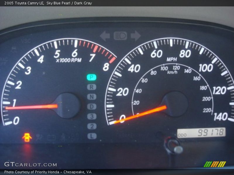 Sky Blue Pearl / Dark Gray 2005 Toyota Camry LE