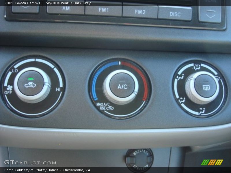 Sky Blue Pearl / Dark Gray 2005 Toyota Camry LE