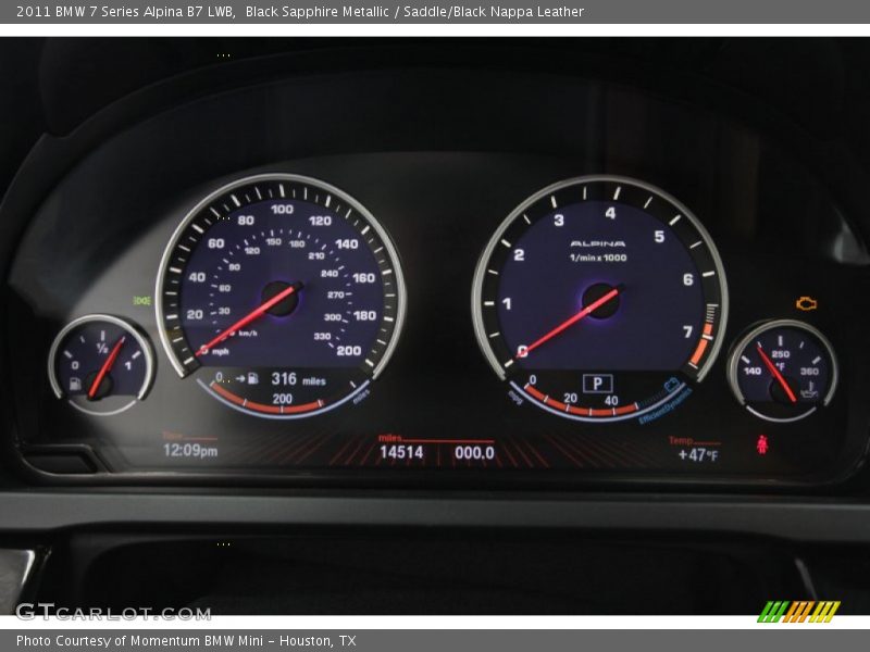  2011 7 Series Alpina B7 LWB Alpina B7 LWB Gauges