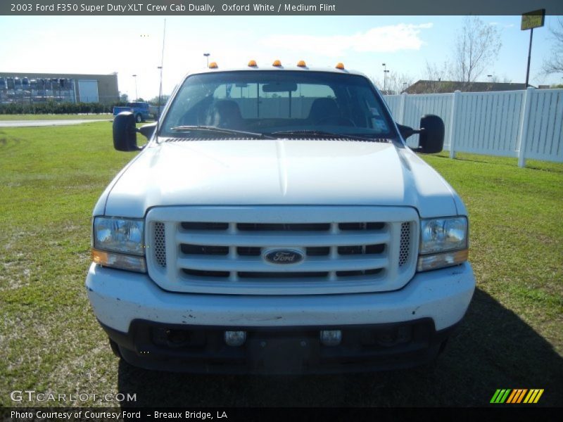 Oxford White / Medium Flint 2003 Ford F350 Super Duty XLT Crew Cab Dually