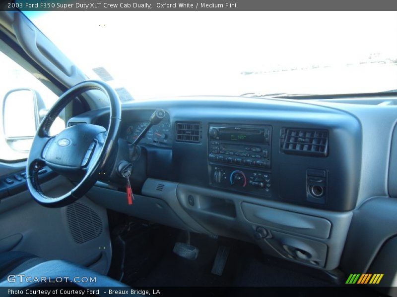 Oxford White / Medium Flint 2003 Ford F350 Super Duty XLT Crew Cab Dually
