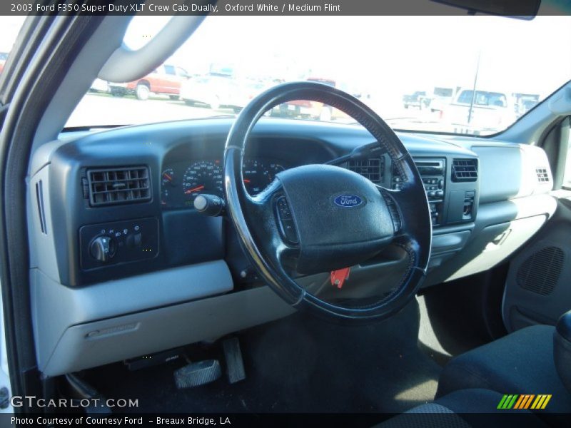 Oxford White / Medium Flint 2003 Ford F350 Super Duty XLT Crew Cab Dually