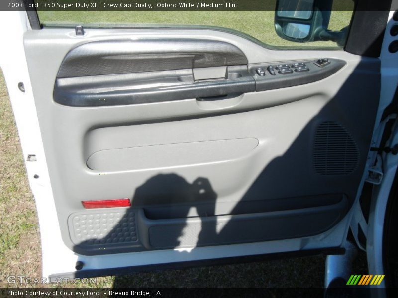 Oxford White / Medium Flint 2003 Ford F350 Super Duty XLT Crew Cab Dually