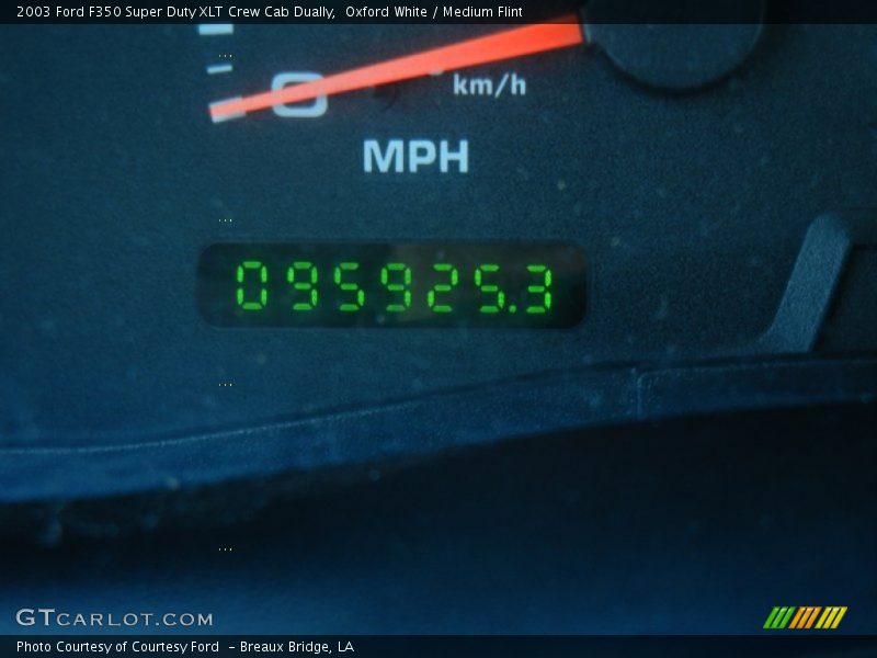 Oxford White / Medium Flint 2003 Ford F350 Super Duty XLT Crew Cab Dually