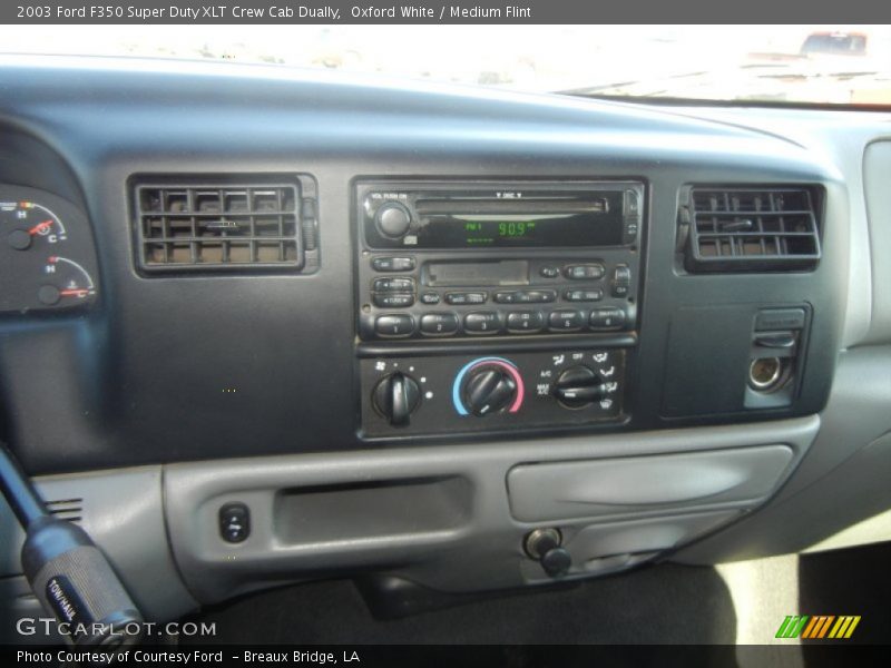 Oxford White / Medium Flint 2003 Ford F350 Super Duty XLT Crew Cab Dually
