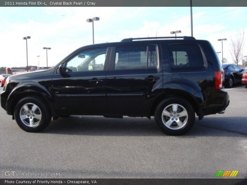 Crystal Black Pearl / Gray 2011 Honda Pilot EX-L