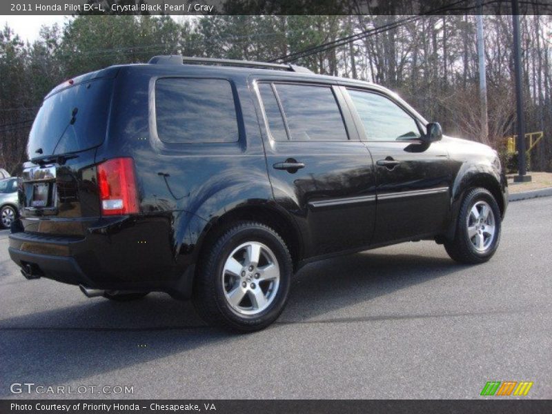 Crystal Black Pearl / Gray 2011 Honda Pilot EX-L