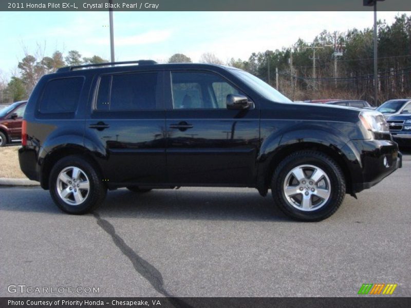 Crystal Black Pearl / Gray 2011 Honda Pilot EX-L