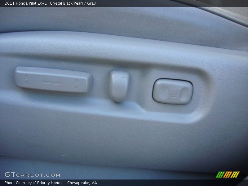 Crystal Black Pearl / Gray 2011 Honda Pilot EX-L