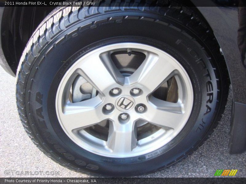 Crystal Black Pearl / Gray 2011 Honda Pilot EX-L