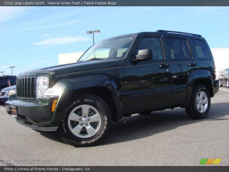 Natural Green Pearl / Pastel Pebble Beige 2010 Jeep Liberty Sport