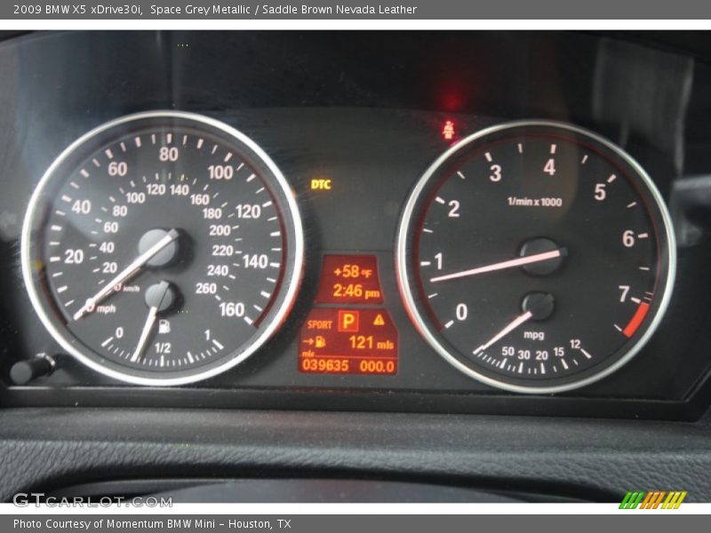 Space Grey Metallic / Saddle Brown Nevada Leather 2009 BMW X5 xDrive30i